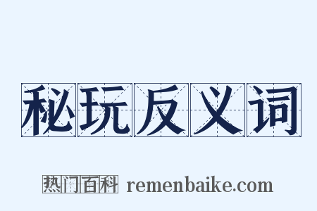 秘玩反义词是什么意思的图片